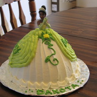 Princess Tiana Cake Princess Tiana cake for a little girl's birthday. Buttercream icing.