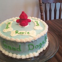 Fire Hydrant Cake This was for my neighbor's dog's graduation from puppy training class. They were having some of their classmates over for the...