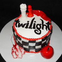 Twilight Cake! I just LOVE the twilight series... so I decided to make a twilight themed cake!! I got a bunch of ideas from other CCs so thanks! This cake...