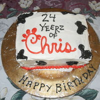 Chick-Fil-A Birthday Cake This is a birthday cake I made for my brother. He works for Chick-fil-a :)