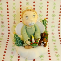 Winter Baby Everything is made out of fondant. I know it isn't the holidays yet but I figured this little guy will help get me in the holiday...