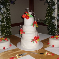 Quinceanera Cake This is a cake my mother-in-law and I did for a Quinceanera (15th Birthday). The Miss Quince requested calla lillies and roses. She wanter...