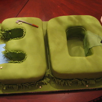 Golf Birthday Cake 3 is vanilla cake with cookies and cream filling 0 is chocolate cake with cookies and cream filling, vanilla crumbcoat, fondant covering...