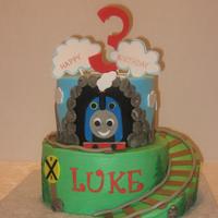 Thomas The Tank Engine Thomas cake, inspired by so many terrific Thomas cakes on CC!!