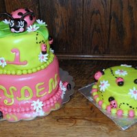 Ladybug 1St Birthday Cake 