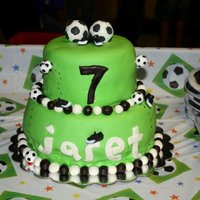 Soccer Cake soccer cake, mmf, soccer balls on top are suckers, and shoes and little balls are plastic