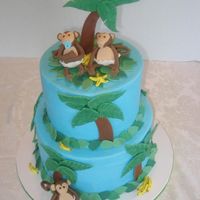 Baby Monkeys Monkeys in diapers for a baby boy shower. BC with fondant accents.