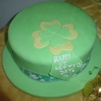 Lucky Hat! Bailey's Irish Cream (hint of caramel) pound cake with homemade caramel frosting and covered in fondant. Cake is a variation of the...