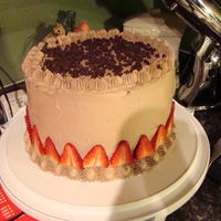 Chocolate And Chocolate With Strawberry Another cake for the office...This was a big Hit