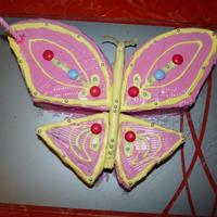 Butterfly Cake !!!! Lemon Yogurt cake with Vanilla icing ..........