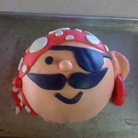 Pirate Head My 3 year old wanted a pirate birthday cake! My first time with fondant. A little scary but it turned out better than I thought.
