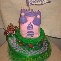 Castle Cake This is for a friend's daughter who is turning six. She loves pink and princesses, so I thought it would be fun to make her a princess...