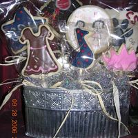 Homecoming Cookie Bouquet Here is the finished cookie bouquet for my daughters big sister in band. All cookies are NFSC. Thanks for looking!