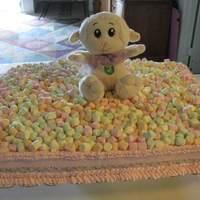 Baptism Cake I made this for baptism, in buttercream and mini marshmallows