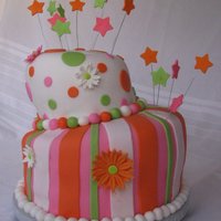 Whimsical Topsy Turvey My first attempt at a topsy-turvey cake.