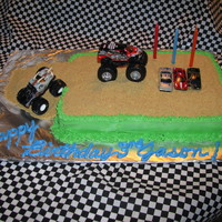 Monster Jam Cake I made this cake for my son's 3rd birthday. He loved it! It was actually a cake you could play on as well as eat and enjoy! Lots of...