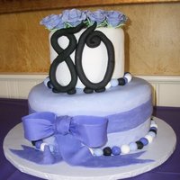 Roses 80Th Birthday Cake The cake that I made for my mother-in-law's 80th birthday. Gum paste roses and whimsical 80.