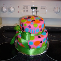 Polka Dot Birthday Cake 