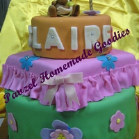 Little Girl With Teddy I made this for my niece's first birthday. A 3-tiered butter cake with choco fudge filling and fondant icing. Everything, except the...