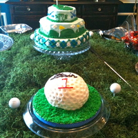 Golf Birthday Cake Made a Golf themed birthday cake for my nephews 1st bday. All BC except for fondant argyle accents. Thank you to cake central for all the...