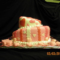 Valentines Treat Made for my team at work. Made candy too for the candy hearts. They loved it!