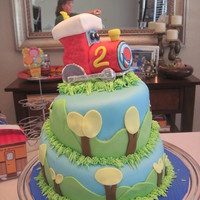 Two Two Train The colors and train on top matched the colors of the plates/napkins PERFECTLY. I was so excited when this came together! The train is RK/...