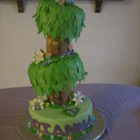 Fairy Tree House For my first granddaughter! Bottom: Chocolate/vanilla filling Middle: Cookies N Cream Top: Cherry Chip/white chocolate and cherry filling....