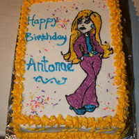 Bratz Cake Done for a friends daughter. All bc icing