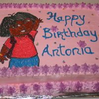 Dora Cake Made for a friend's daughter all buttercream icing