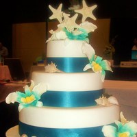Sea Shell Wedding Cake This theme is popular in our area at the moment!!!!!