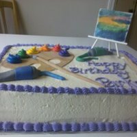 Artist Cake I made this cake for my granddaughter's 12th birthday. She requested an artist theme cake. Idea from a combination of cakes found here...