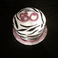 50Th Birthday Cake-Zebra Print 