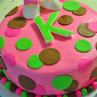 Kynlee's Baby Shower Cake Made this cake for my upcoming neice's baby shower! French vanilla double layer cake with buttercream icing and MMF decor. Gumpaste/...