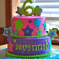 6Th Birthday Cake French vanilla cake with buttercream icing and fondant decoration. Gumpaste/fondant toppers. The theme was "Wizards of Waverly Place&...