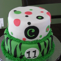Zebra Print Cake was made for my niece.