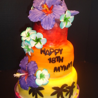 Hawaiian Themed Cake 