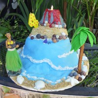 Jimmy Buffett Hula Girl Tiki Cake My niece turned 4 and had a "Jimmy Buffett" themed party. "I don't know where I'm gonna go when the volcano blows...