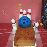 Bowling Alley Birthday Cake Bowling Alley Birthday Cake for 5 year old's bowling party