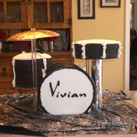 Drum Kit Cake Drum kit cake for a rock star birthday party