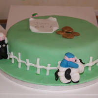 Horse Racing vanilla sponge cake covered in fondant .... idea borrowed from CC