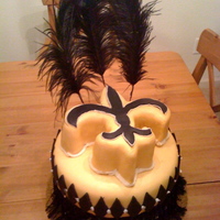 Who Dat?! Tried my hand at a Saints cake for the Super Bowl :-)