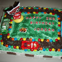 Cars Cake I made this for my friend's sons 2nd birthday.