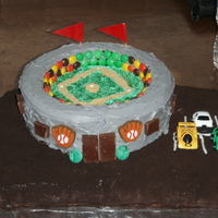 Fenway Stadium My cousin wanted a sports themed cake, I thought this was the best idea of all.