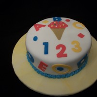 Abc, 123 Cake This is my first time using fondant and gumpaste. I made it for my preschool grandkids. Lots of mistakes, I know, but it was fun!