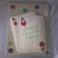 Pocket Aces I made this cake for my poker loving husband by request for a poker "tournament" with his buddies. Butter cream with colored...