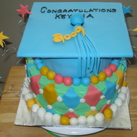 Graduation Cake First time using fondant