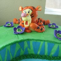 Baby Luis's Train Cake T-I-G-G-E-R for M-O-R-G-A-N's first birthday