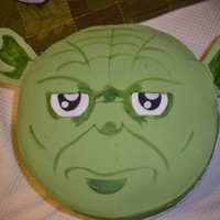 Star Wars Cakes These are two 9" round carrot cakes that I made. The yoda is for my husband's birthday and the boba fett is for my brother's...