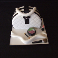 Chanel Handbag Red velvet and lemon buttercream cake.