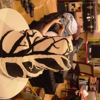 Tree In Black & White A two tier chocolate chip pound cake, 4" and 6". Covered in homemade fondant and detailed with buttercream. For my sister's...